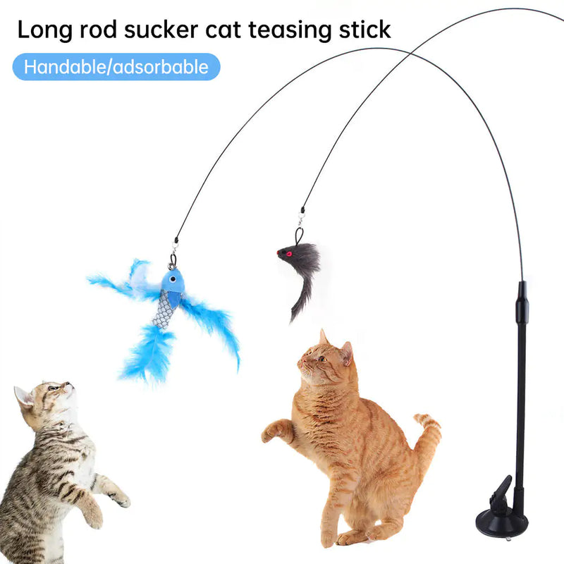 Suction Cup Cat Feather Toy